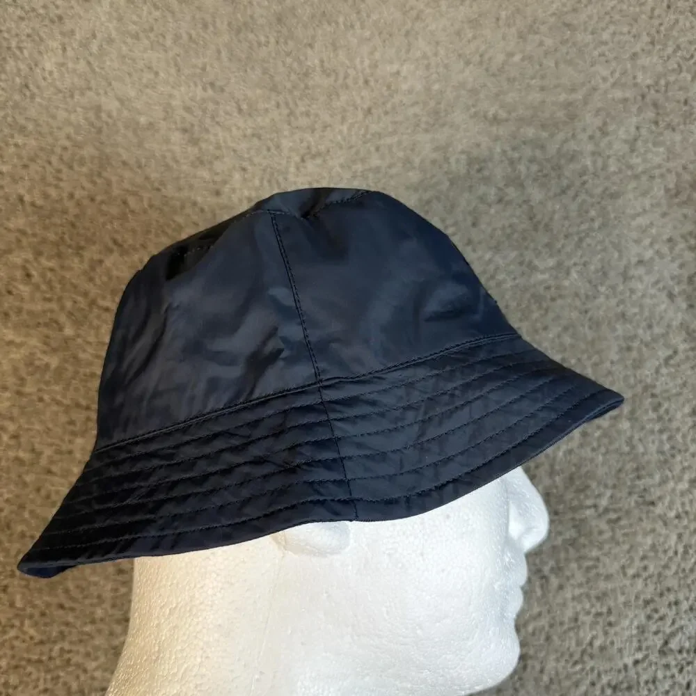Hummel Hat Bucket Boys One Size Blue Water Resistant Taffeta Logo Activewear